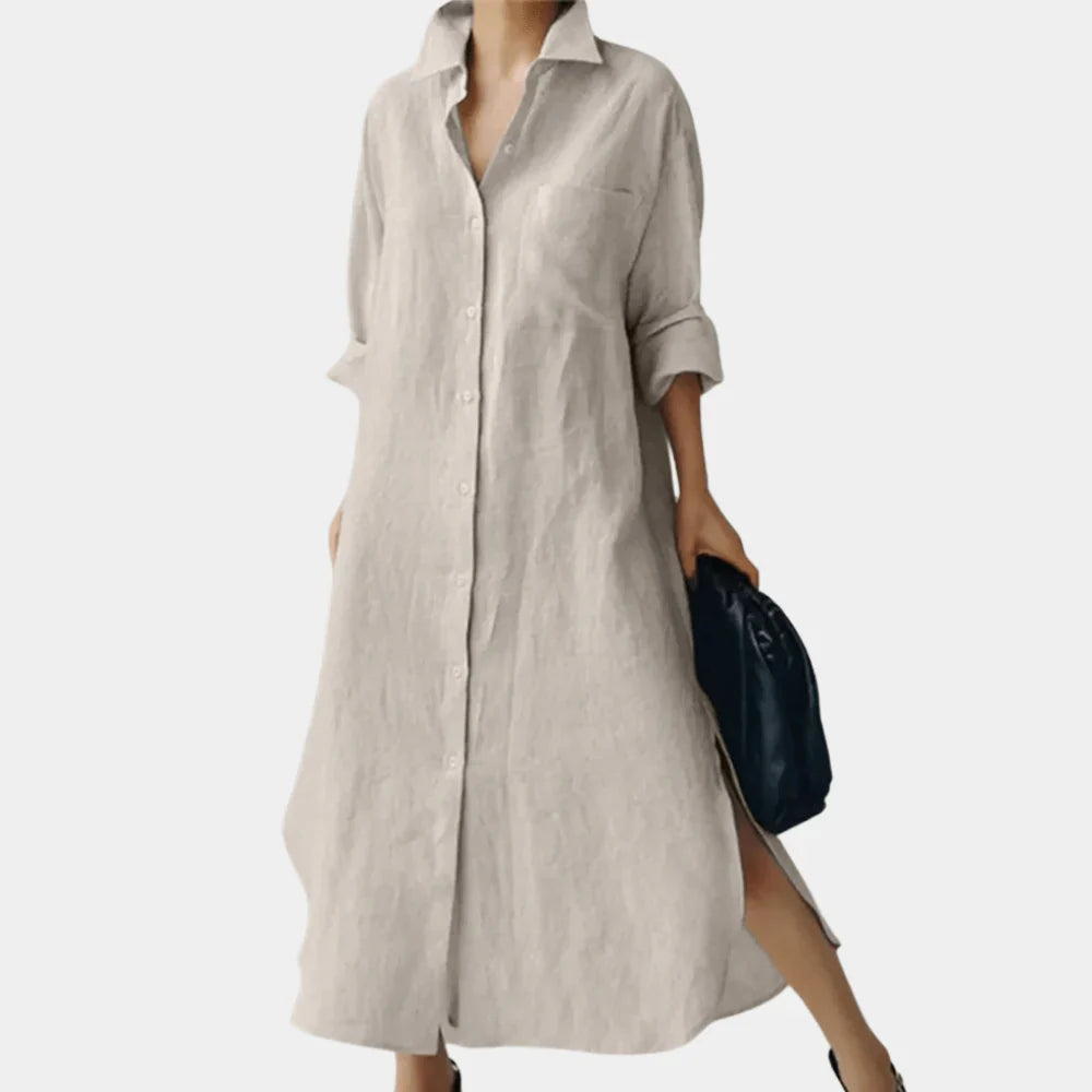 Ottilie Women's Shirt Dress - back view