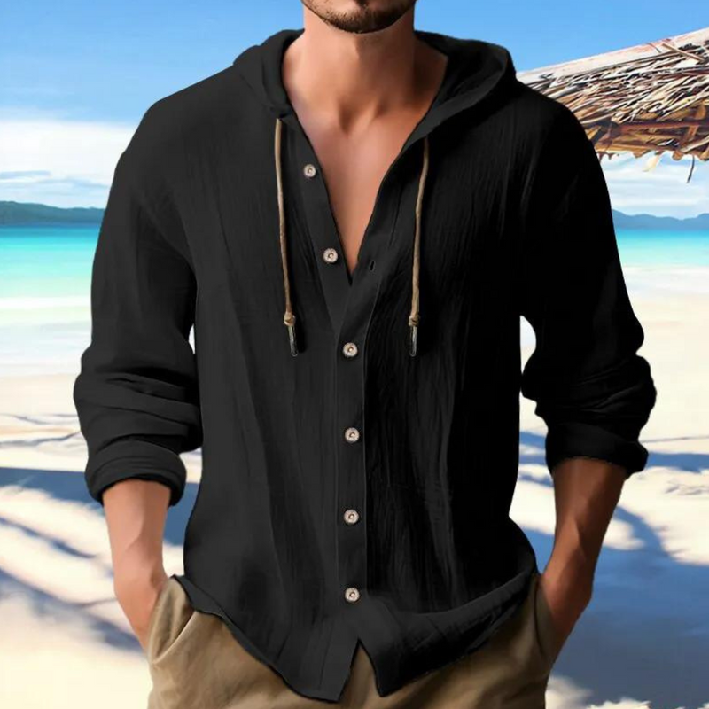 Nolan Men's Shirt | Hooded, Long Sleeve