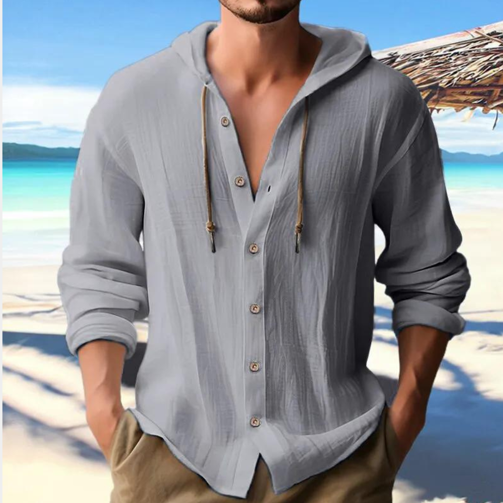 Nolan Men's Shirt - fabric and finish detail