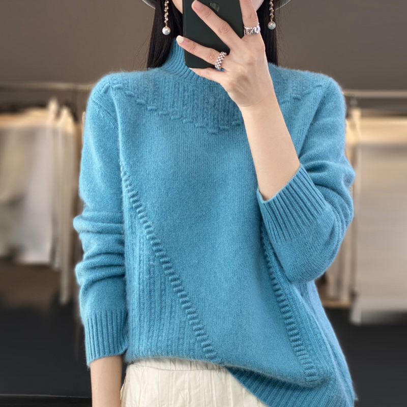 June Women's Ribbed Knit Sweater - fabric and finish detail