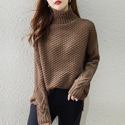 Jolie Women's Cable Knit Sweater - front view