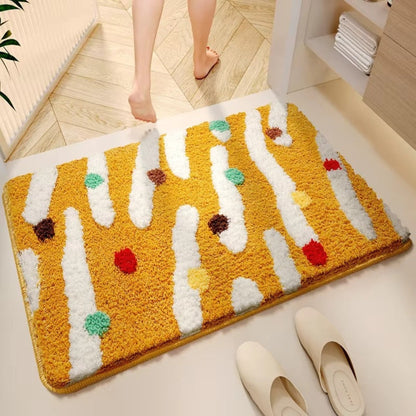 Candy Color Clash Bath Mat | Soft Silicone, Non-Slip Base