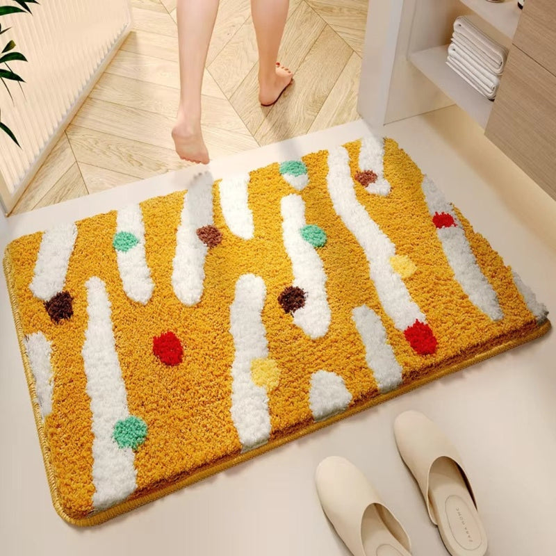 Candy Color Clash Bath Mat | Soft Silicone, Non-Slip Base