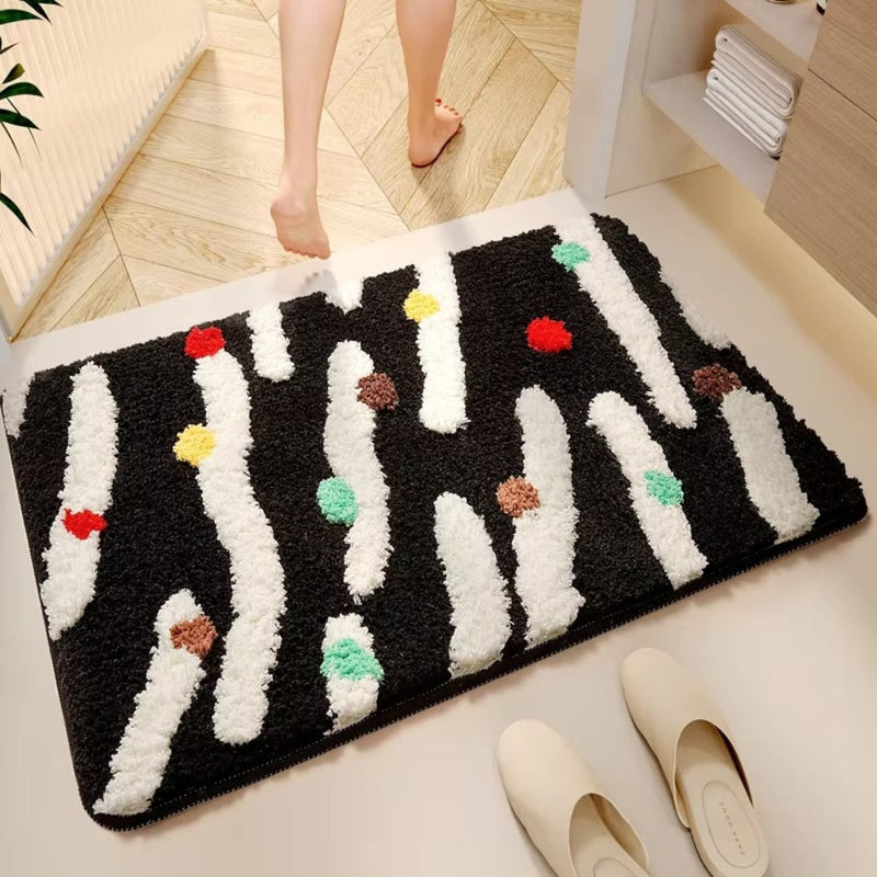 Candy Color Clash Bath Mat | Soft Silicone, Non-Slip Base