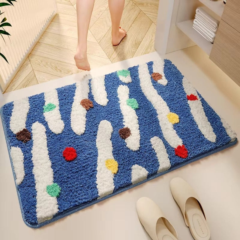 Candy Color Clash Bath Mat | Soft Silicone, Non-Slip Base