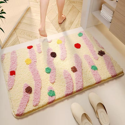 Candy Color Clash Bath Mat | Soft Silicone, Non-Slip Base
