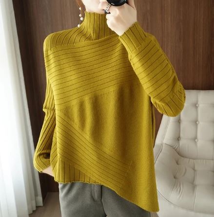 Edith Women's Asymmetric Sweater - front view