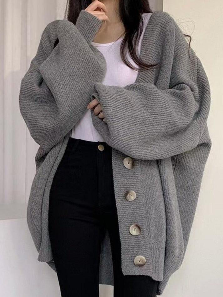 Wilda Women's Oversized Cardigan - flat lay