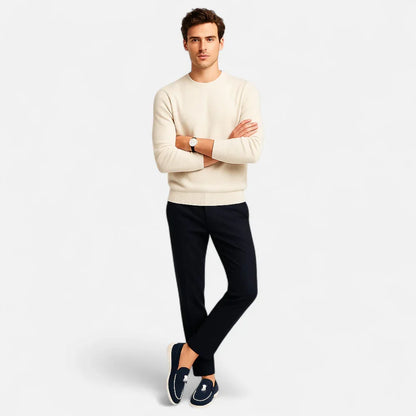 Ambrose Men's Suede Loafers - styled view