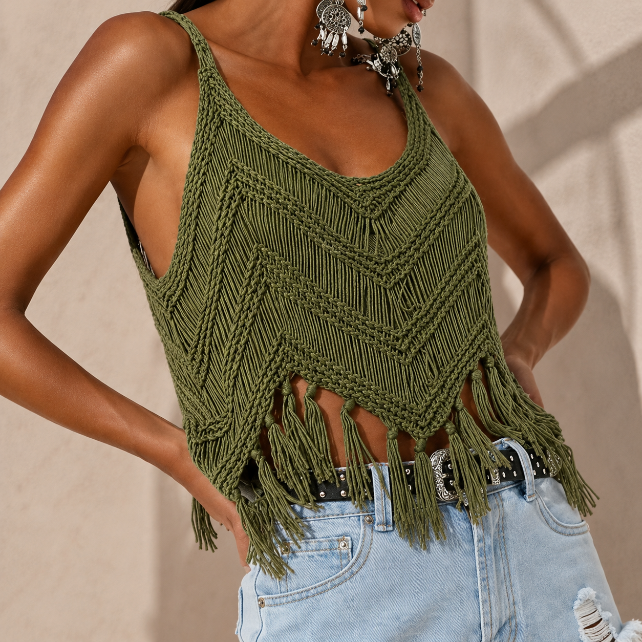 Xanthe Women's Crochet Top - back view