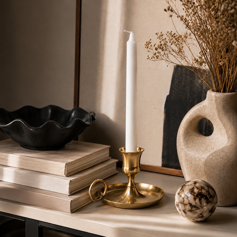 Meadow LED Heritage Candle - back view