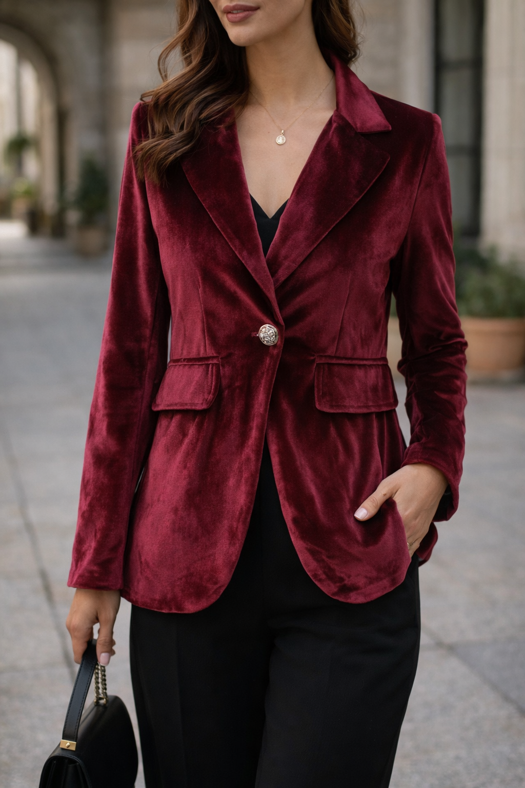 Talia Women's Blazer - back view