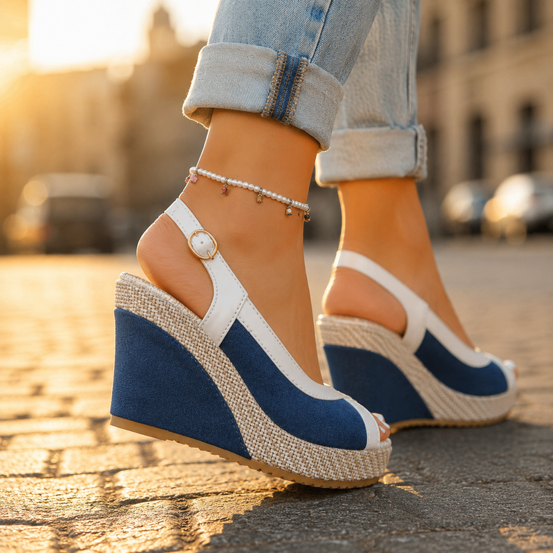 June Women's Platform Espadrilles - close-up detail