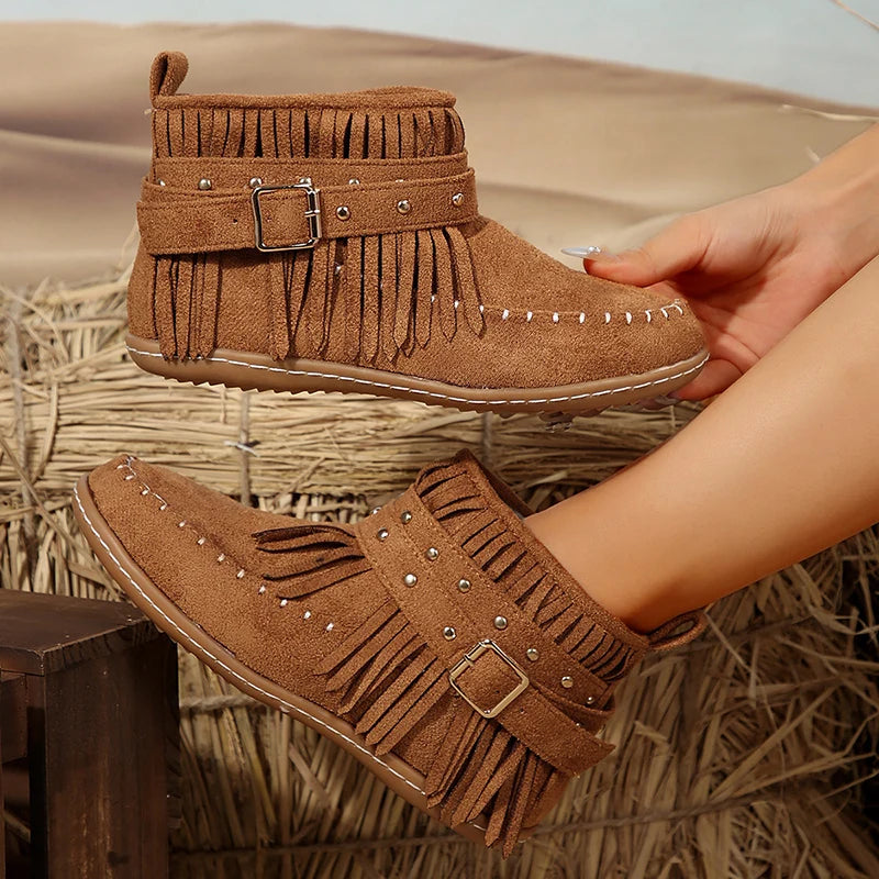 Bijou Women's Suede Ankle Boots - back view