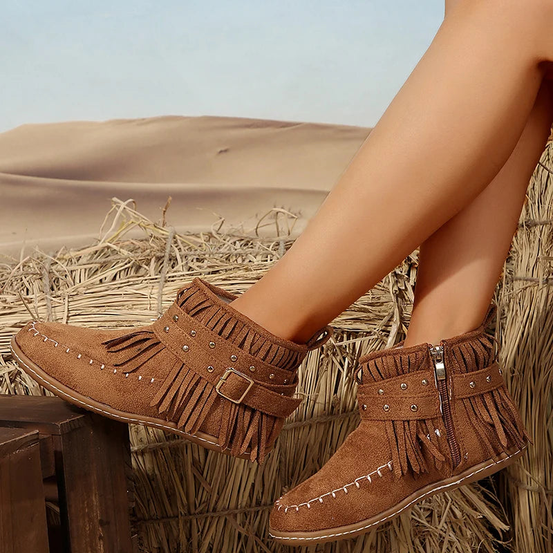 Bijou Women's Suede Ankle Boots - full-length view