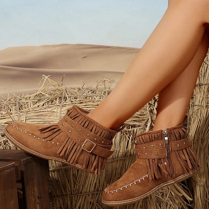 Bijou Women's Suede Ankle Boots - full-length view