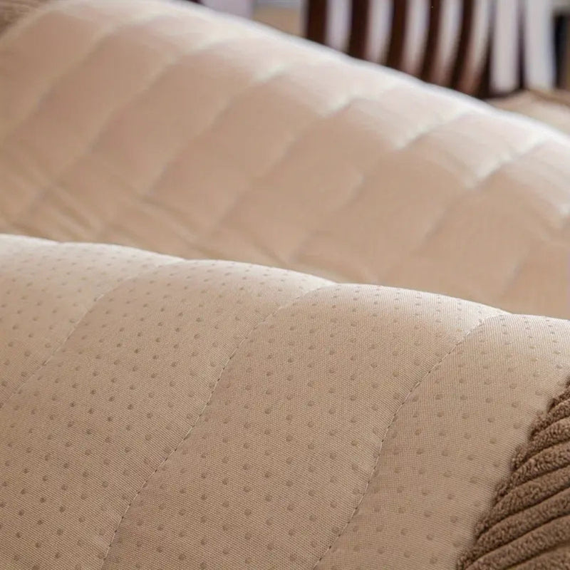 Chic Thick Plush Sofa Cover | Soft Microfiber Protection with Non-Slip Backing | Pet-Friendly Comfort for Living Rooms 5