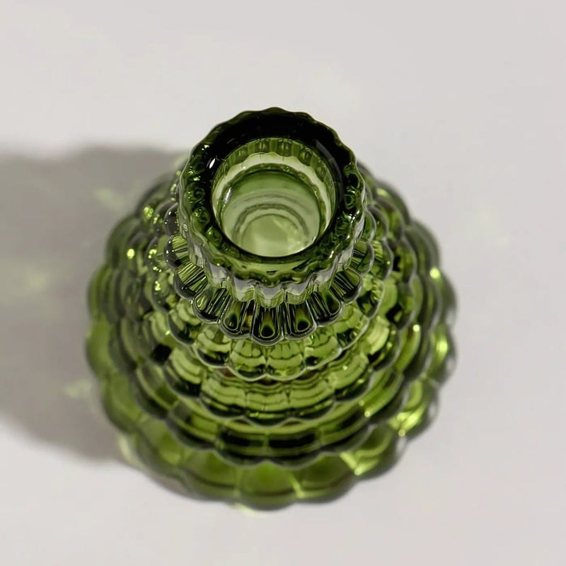 Christmas Tree Glass Candle Holder | Set of 3
