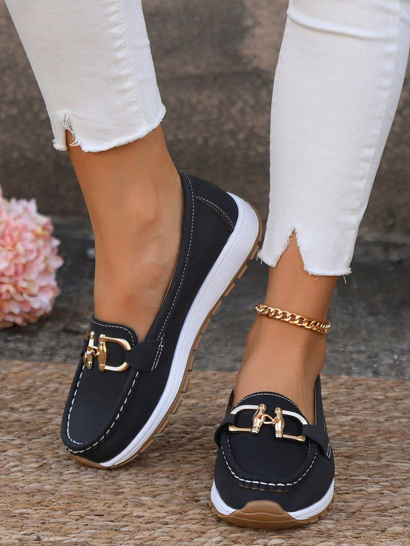 Selma Women's Suede Loafers | Classic, Flat, Buckle