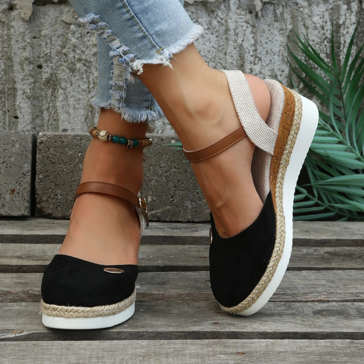 Colette Women's Espadrilles - fabric and finish detail