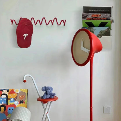 Color Block Wall Hook Rack – Ocean Wave Design for Coats, Keys, and Bags – Durable Wrought Iron, Easy Wall Installation 1