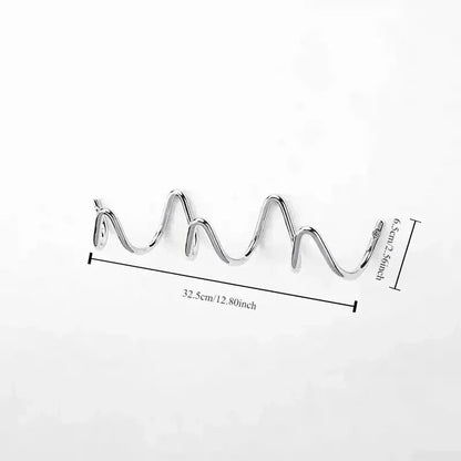Color Block Wall Hook Rack – Ocean Wave Design for Coats, Keys, and Bags – Durable Wrought Iron, Easy Wall Installation 18
