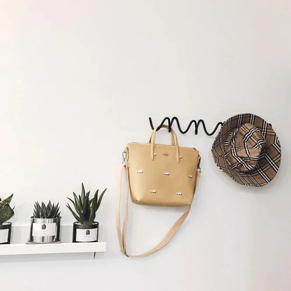 Color Block Wall Hook Rack – Ocean Wave Design for Coats, Keys, and Bags – Durable Wrought Iron, Easy Wall Installation 7