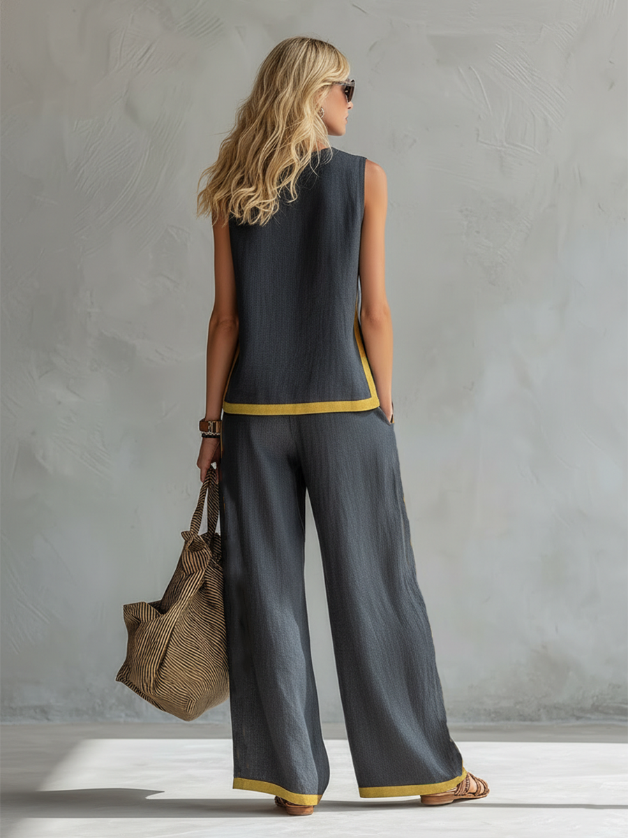 Delphine Women's Jumpsuit - fabric and finish detail
