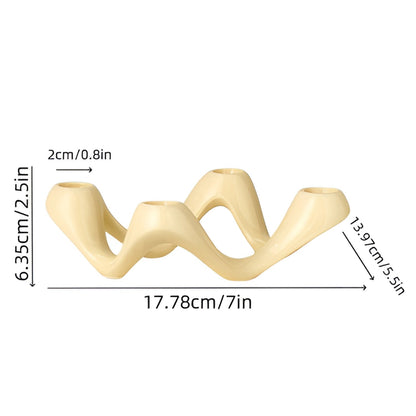 Cosmic Ripple Ceramic Candle Holder