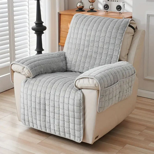 Cozy Comfort | Quilted Recliner Chair Cover with Non-Slip Fit | Stylish Protection Against Spills and Pet Hair 0