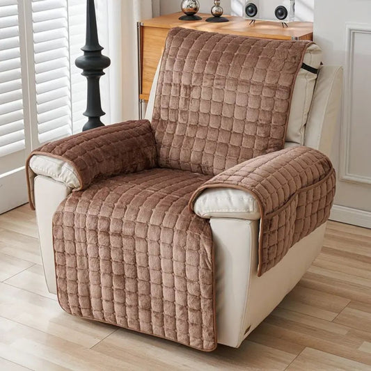 Cozy Comfort | Quilted Recliner Chair Cover with Non-Slip Fit | Stylish Protection Against Spills and Pet Hair 1