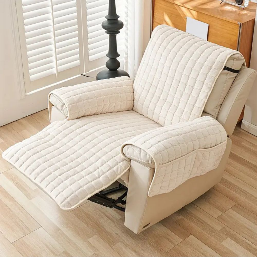 Cozy Comfort | Quilted Recliner Chair Cover with Non-Slip Fit | Stylish Protection Against Spills and Pet Hair 10