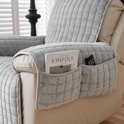 Cozy Comfort | Quilted Recliner Chair Cover with Non-Slip Fit | Stylish Protection Against Spills and Pet Hair 6