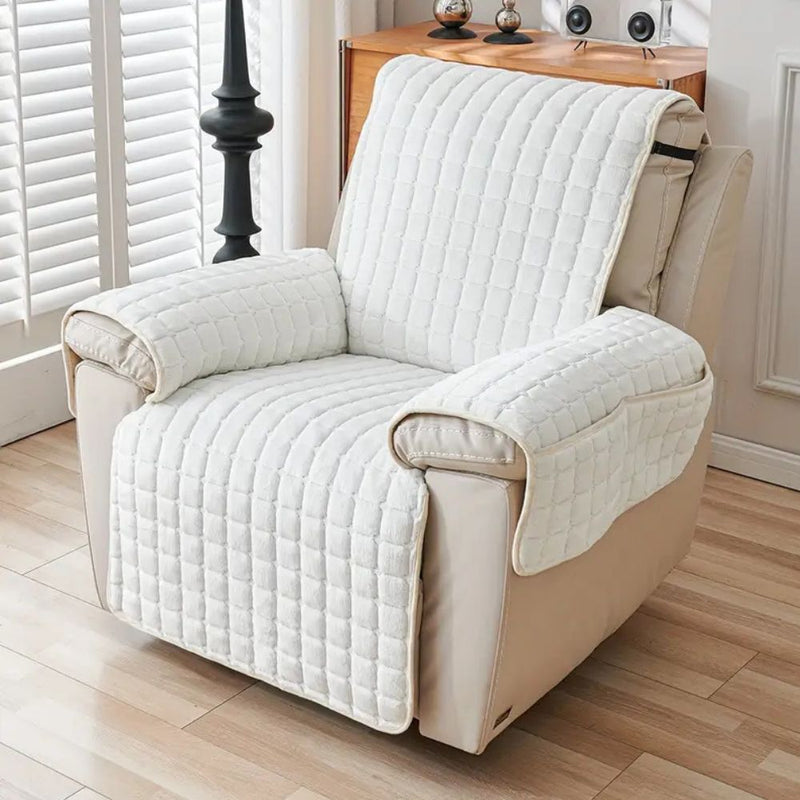 Cozy Comfort | Quilted Recliner Chair Cover with Non-Slip Fit | Stylish Protection Against Spills and Pet Hair 9