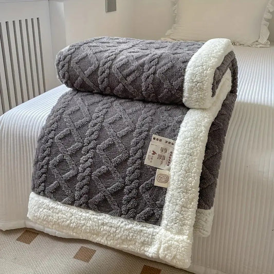 Cozy Haven | Reversible Sherpa Blanket with Plush Fleece | Soft & Versatile for Year-Round Comfort 0