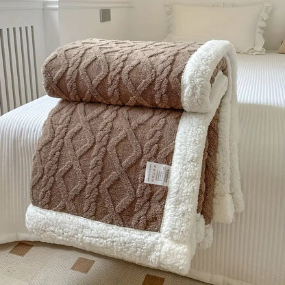 Cozy Haven | Reversible Sherpa Blanket with Plush Fleece | Soft & Versatile for Year-Round Comfort 4