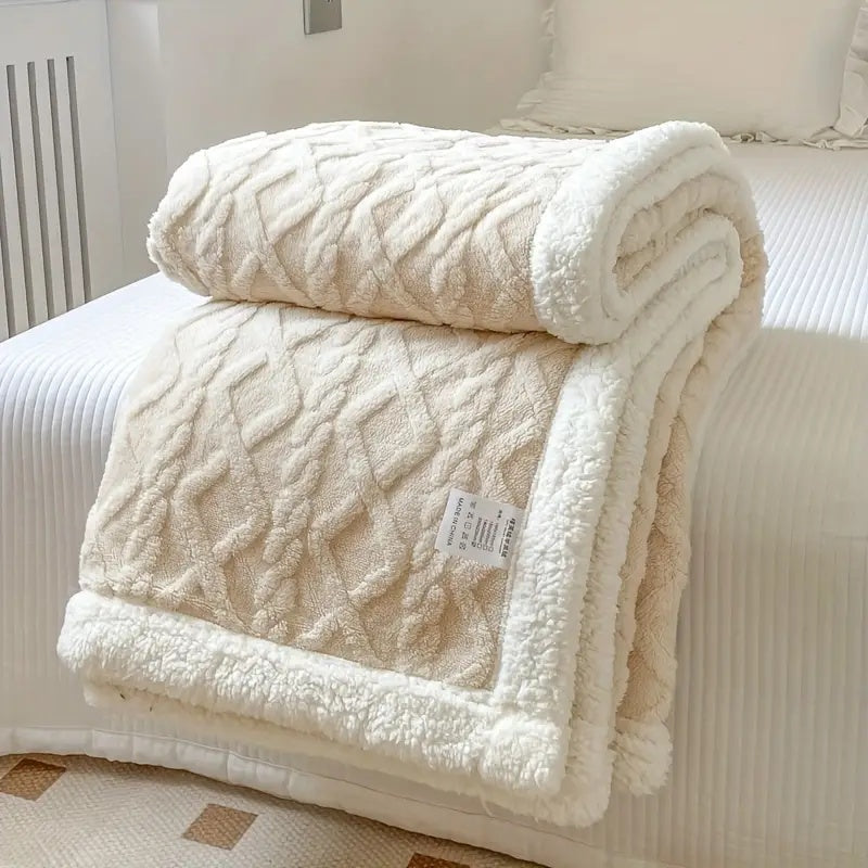 Cozy Haven | Reversible Sherpa Blanket with Plush Fleece | Soft & Versatile for Year-Round Comfort 6