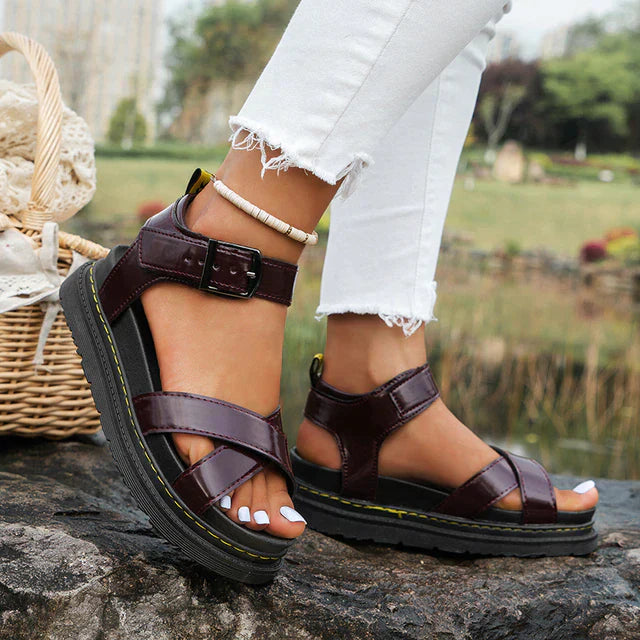 Elena Women's Platform Sandals - styled view