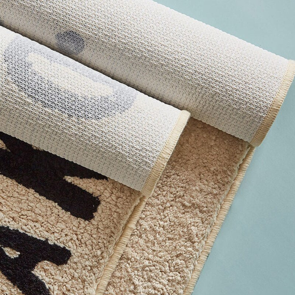 Aesthetic Fluffy Bath Mat | Non-Slip Backing, Machine Washable