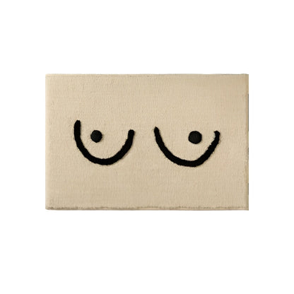 Aesthetic Fluffy Bath Mat | Non-Slip Backing, Machine Washable