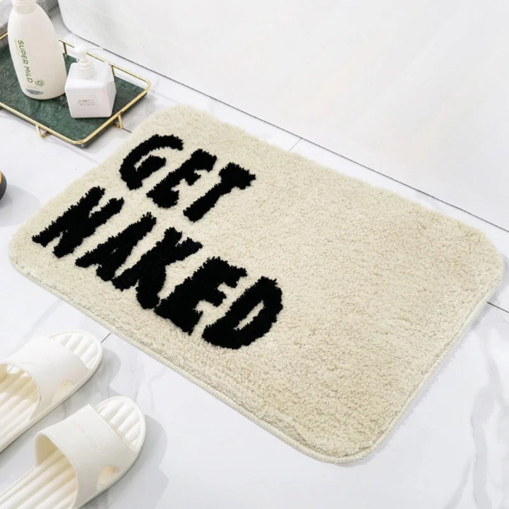 Aesthetic Fluffy Bath Mat | Non-Slip Backing, Machine Washable