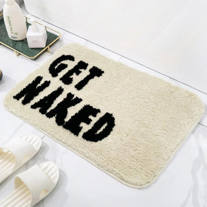 Aesthetic Fluffy Bath Mat | Non-Slip Backing, Machine Washable