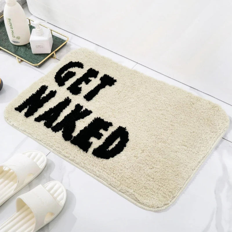 Aesthetic Fluffy Bath Mat | Non-Slip Backing, Machine Washable