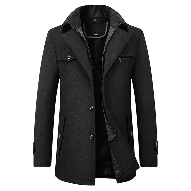 Hollis Men's Trench Coat - front view
