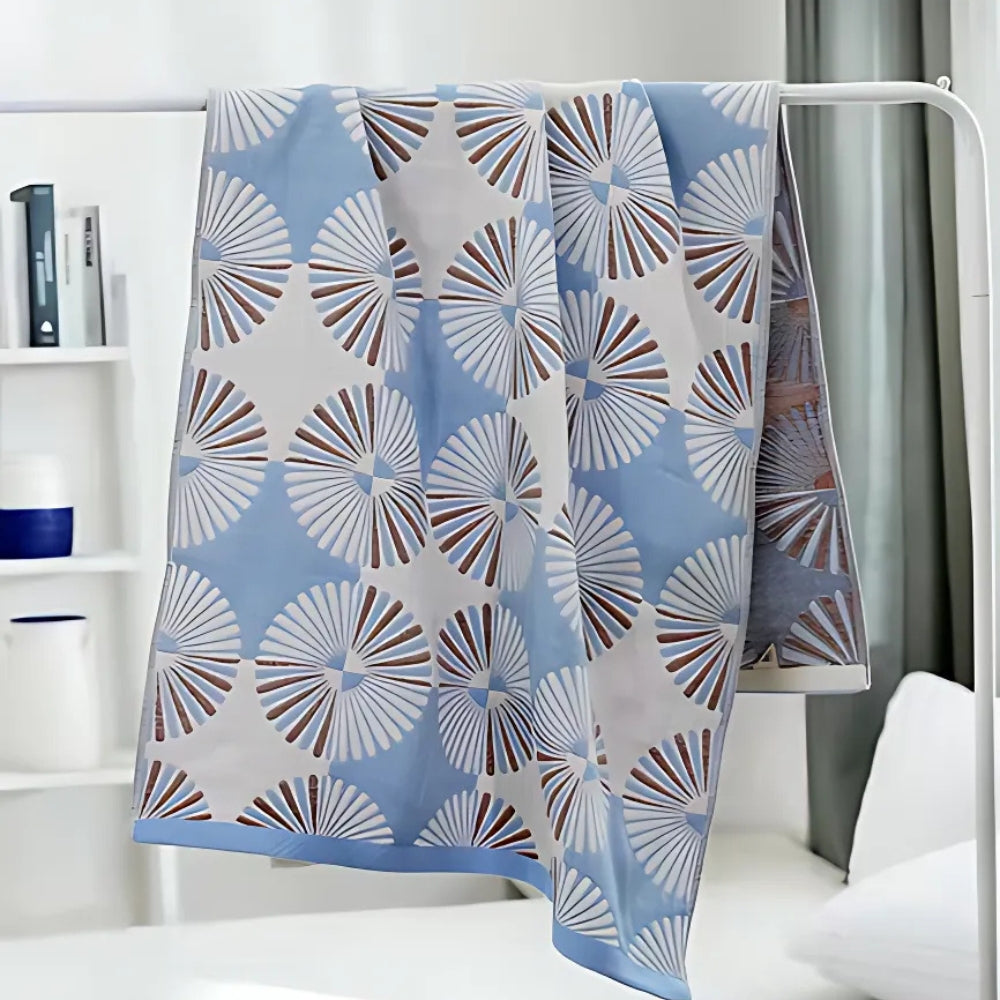 Cotton Bath Towel | Dahlia Jacquard Floral