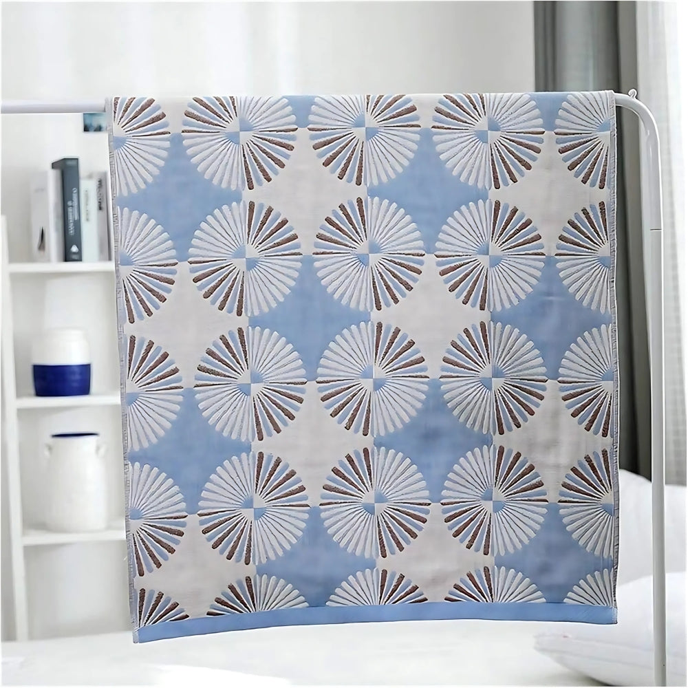 Cotton Bath Towel | Dahlia Jacquard Floral