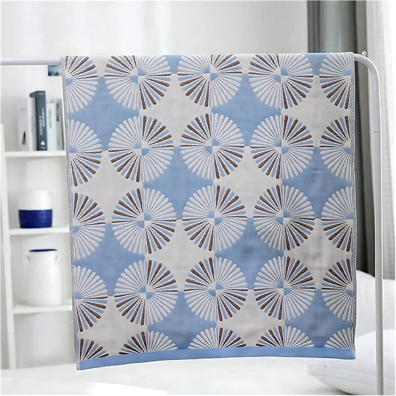 Cotton Bath Towel | Dahlia Jacquard Floral