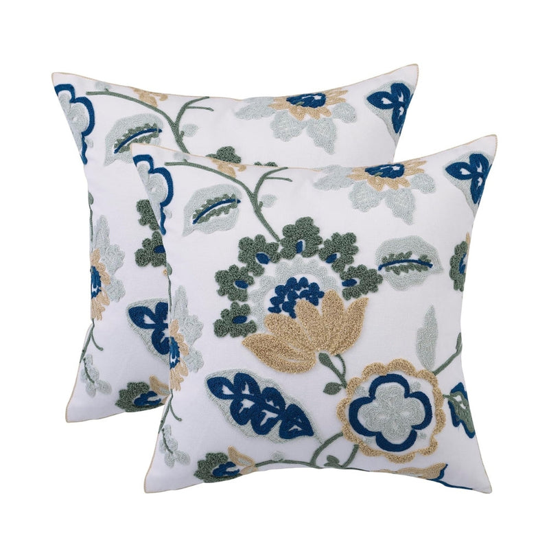 Kestrel Denza Farmhouse Floral Tufted Cushion Cover | Tufted, Floral Pattern