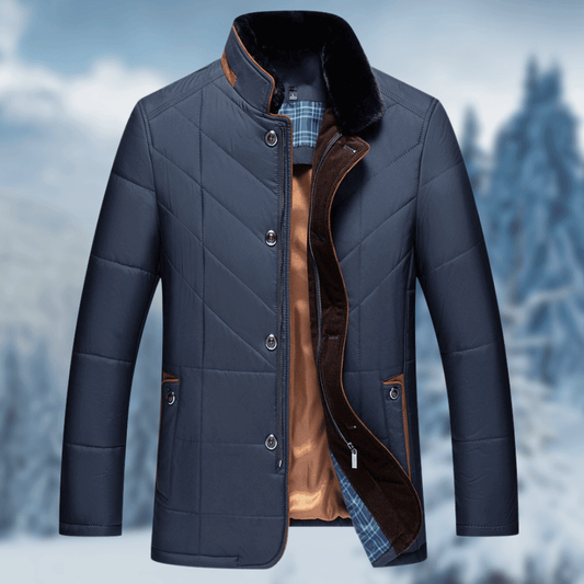 Percy Men's Quilted Puffer Jacket - front view