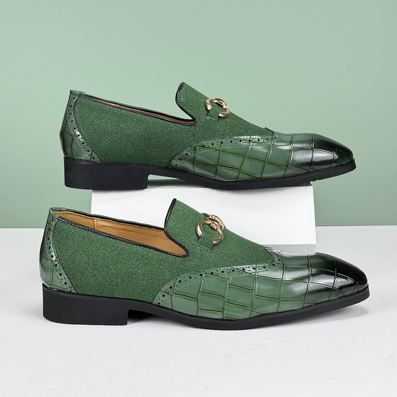 Quill Men's Block Heel Loafers - front view